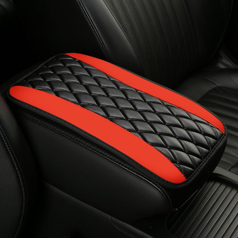1pc Universal Anti Slip Pad Armrest Box Pad Leather Car Breathable Central Armrest Glove Fashionable Car Accessories 1pc