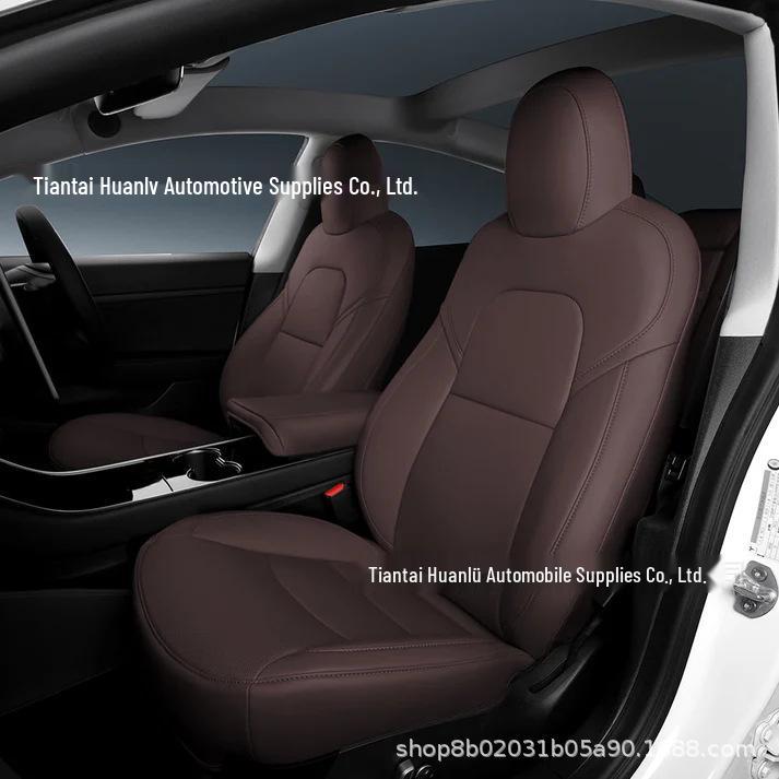 Tesla Model S/3/X/Y Nappa Leather White Seat Covers (Cross-Border Exclusive) MODEL Y