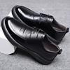 2025 Spring and Autumn New Men's Business Casual Height Increasing Leather Shoes Men's Leather Lace-up Single Shoes Middle-aged Dad Shoes 3288