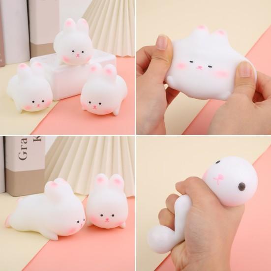 Stress Relief Toy Flexible Quick Rebound Lovely White Bunny Pinch Toys