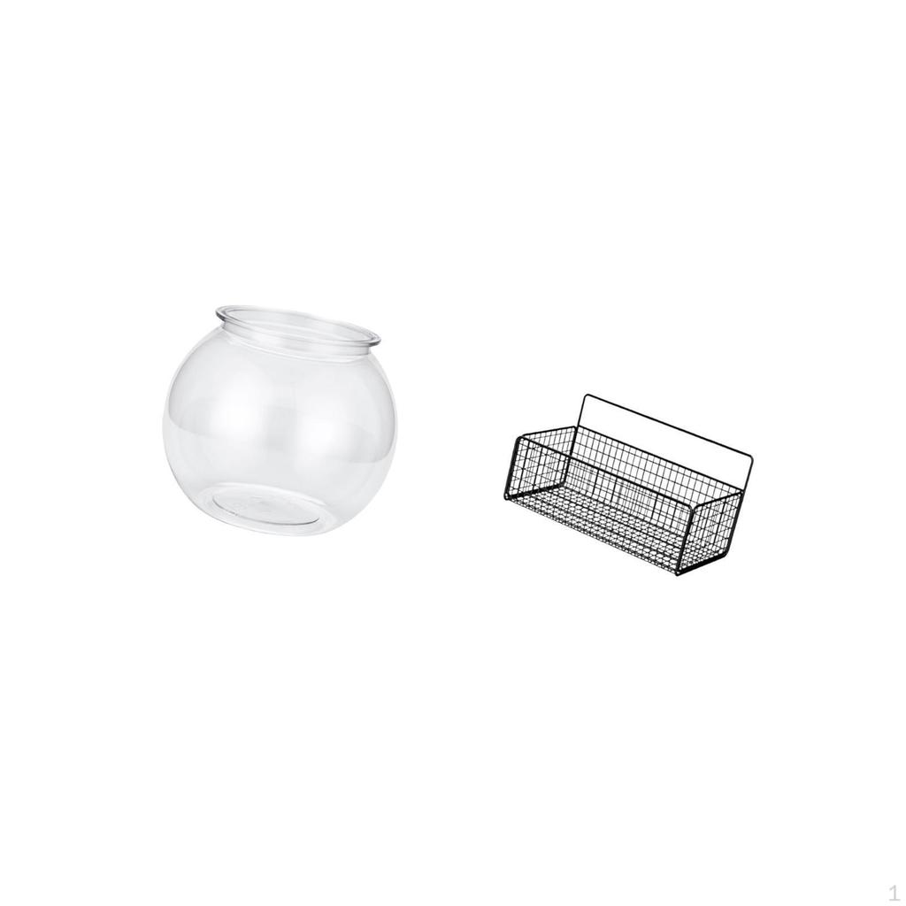 Wall Hanging Baskets Small Round Ornament Aquarium Bowl Vase Bathroom Organizer Wire Storage