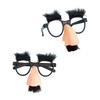 Y3NA Halloween Party Decoration Funny Glasses with Black Nose Get Ready to Have Fun