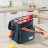 Waterproof Oxford Cloth Insulated Lunch Bag Thermal Food Carrier Crossbody Tote for Work/Picnic