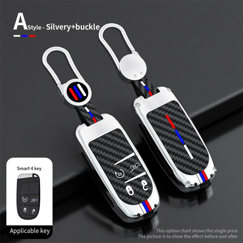 Car Key Case Full Cover for Jeep Grand Cherokee Renegade Fiat Freemont Dodge Charger Challenger Durango Journey Accessories