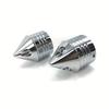 2 pièces CNC usinées en aluminium Bouchons de boulons d'écrou d'axe avant de moto pour Sportsters, Electra Glides, Forty-Eight, Road King - Durables, Anti-corrosion