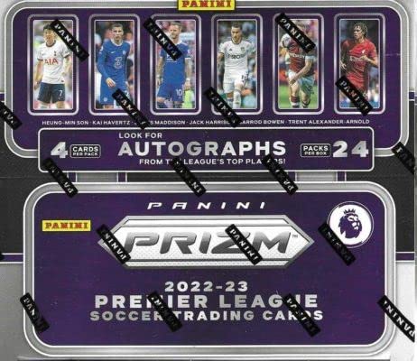 2022-23 Panini Prizm EPL Premier League Soccer (Football) 24-Pack Retail Box - 96 Total Trading Cards - Find Randomly Inserted Autographs