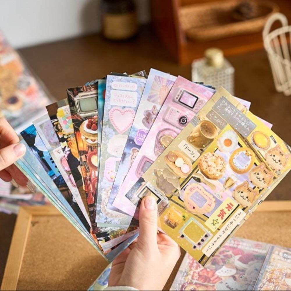 45PCS Kpop Memo Pads Material Stickers Laptop Photocard Sticker Book  for DIY Handbook Phone Case