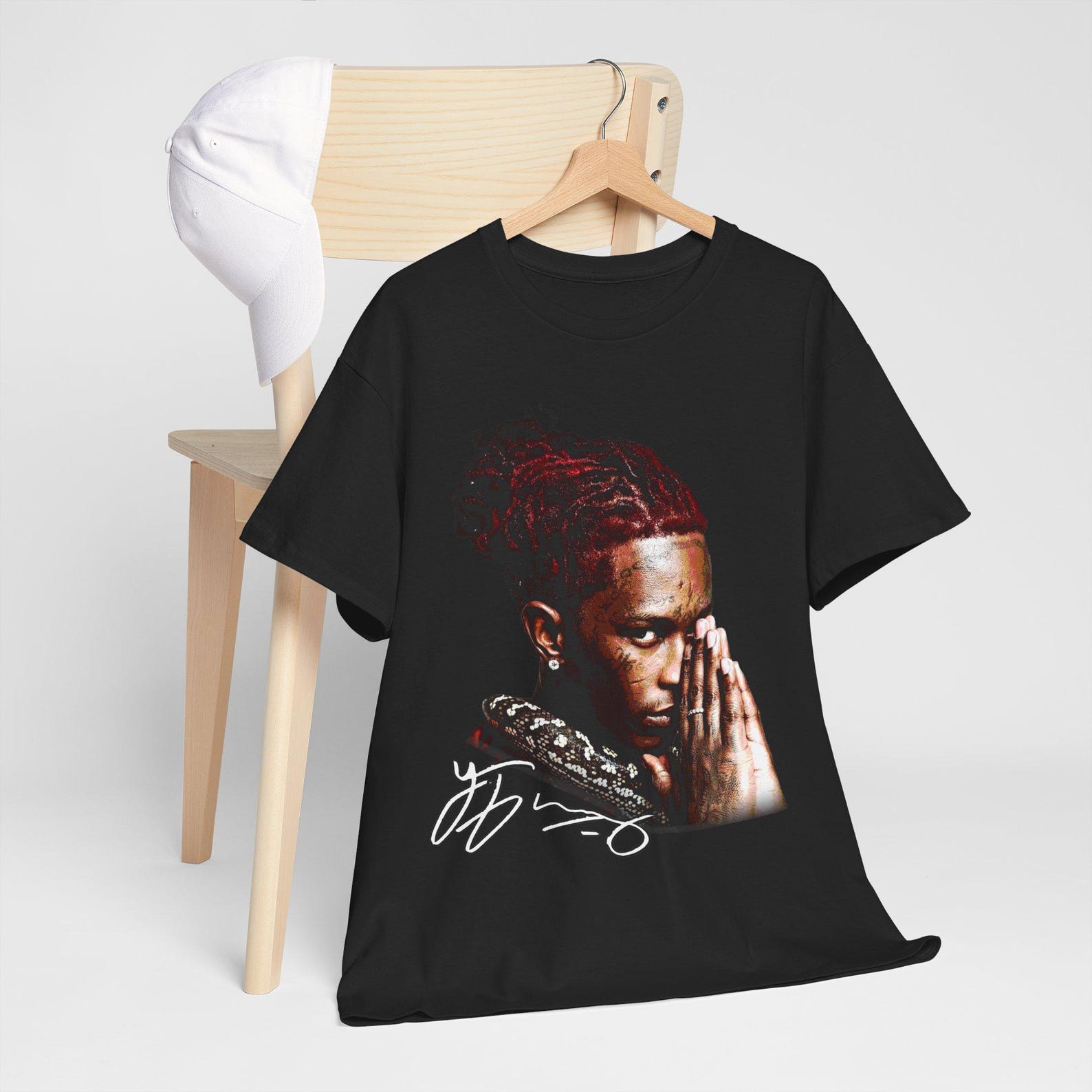 Young Thug Shirt White, Vintage Rap Tee Young Thug Hip Hop Graphic Print T-Shirt, Merch T-Shirt Gunna Thugger Oversized Heavy Cotton Shirt 3XL