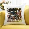 Tung Tung Tung Sahur World Various Sizes Square Pillow Case For Car Home Bedchamber Decor