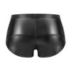 Homens sexy duplo zíper roupa interior elástico mid-rise quente shorts bulge bolsa shorts calcinha suave fosco fino ajuste clubwear roupa interior