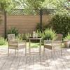Garden Bistro Set 3 Pcs Beige Poly Rattan