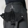Zipper Bat Wallet Keychain Coin Purse Leather Bat Keychain Handmade Halloween Bat Pendant  Gifts