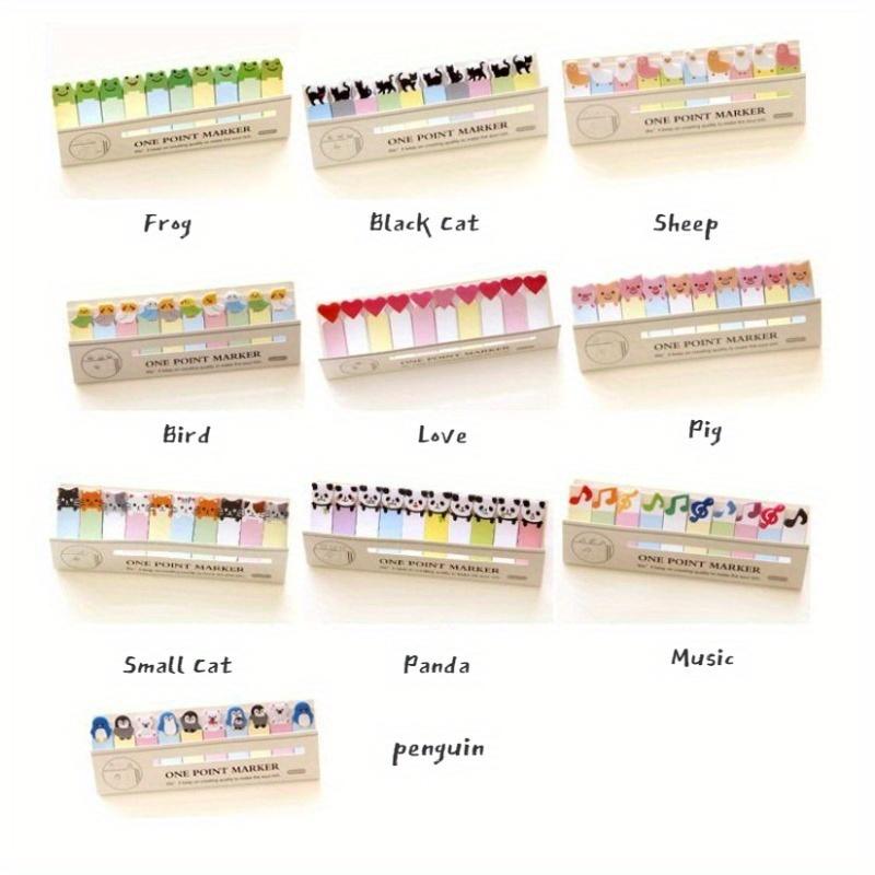 2Pcs Desenho Animado Animal Urso Gato Coração Sapo Adesivo Material Escolar Escritório