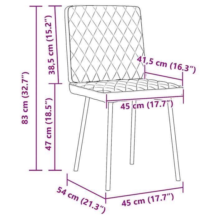 VidaXL Chaises à manger lot de 4 Gris clair Velours 3315203