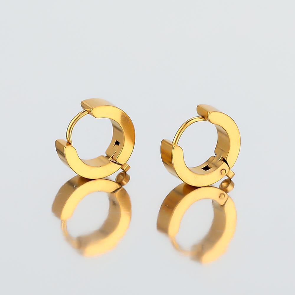 10pcs Stainless Steel Huggie Hoop Earrings Hooks Clips DIY Jewelry Punk Hiphop Making Supplies Accessories Ear Post Components