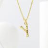 Necklace for Women Bamboo Letters Pendant Accessories Design Sense Temperament Simple Fashion Name Necklace 26 English Letters Necklace