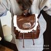 Vintage College Style Backpack Bag 2025 New Women's Niche Design Korean Version Ins Casual Versatile Backpack