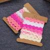 2pcs 8mm Width Wavy Lace Trim Color Ribbon Curved Belt Webbing Hand Made Rick Rack Trim  For Sewing