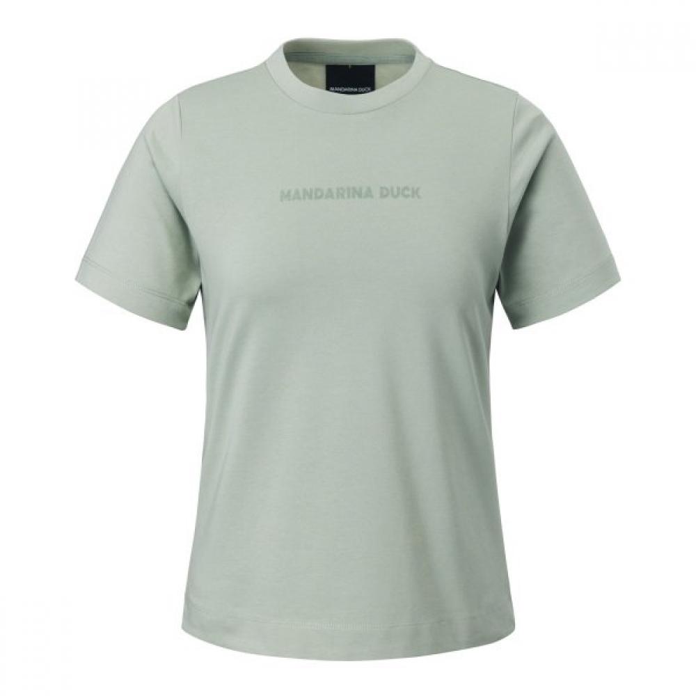 Mandarina Duck Women S baSic T ShirT wiTh cenTer prinT Logo b8S04029 80(XS)