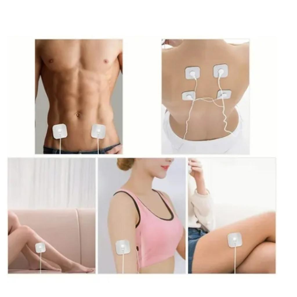36pcs Electrode Pad Reusable Strong Stickiness Rectangular Replacement Electrode Pad for TENS Machin