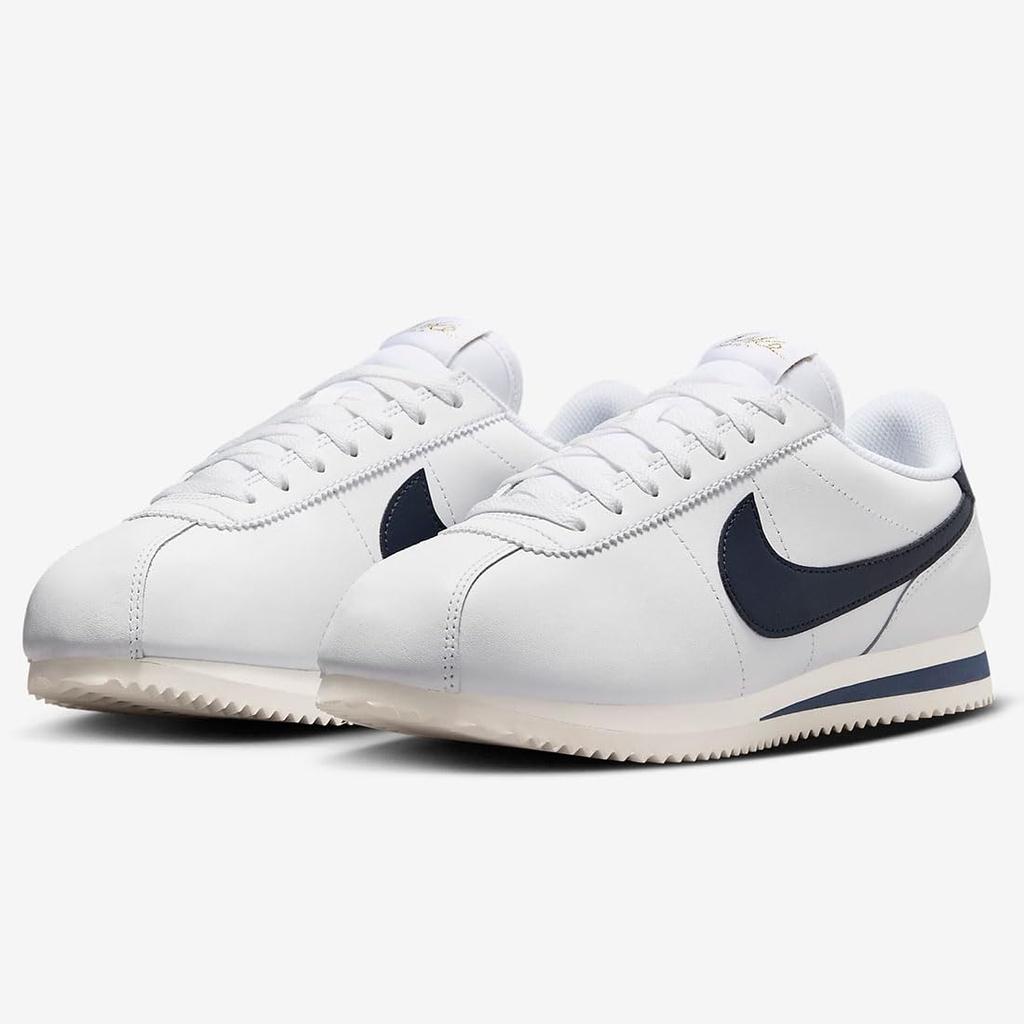 Nike Cortez Leder W Cortez Leder Größe (Weiß/Segelblau/Metallic-Gold/Obsidian) HJ9343-100, 22.5cm