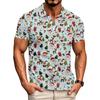 Men's Relaxed Fit Christmas Print Short Sleeve T-Shirt for Casual Holiday Wear