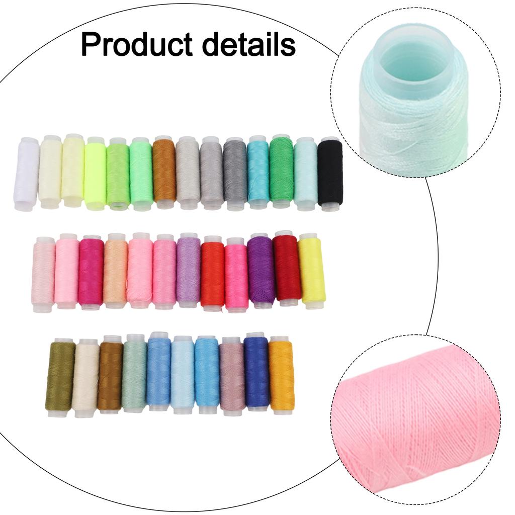 36pc Silk Thread Spools Set Designed for Embroidery Tailoring and Jewelry Crafting with Long Lasting Color Fastness