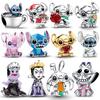 Charms Silver 925 Stitch Bead Fits 3mm Bracelet Bangle Necklace For Women Pendant Luxury DIY Jewelry Making Gift