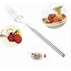Extendable Fork Long Telescopic Fork with Extendable Handle Stainless Steel Dinner Forks, Extending for BBQ Tableware Supplies, Extends 25.4 Inch (1
