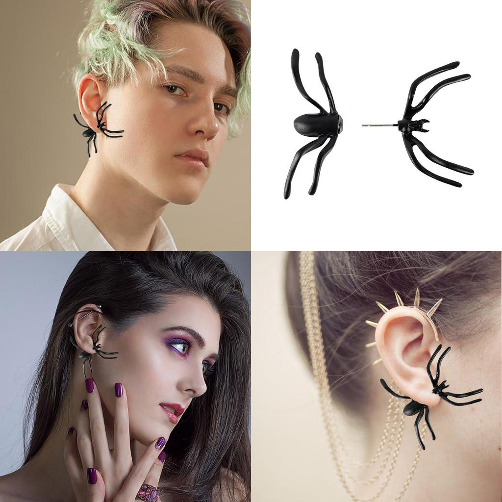 Alternative Alloy Ear Accessories With Spider Elements For Womens Casual Wear