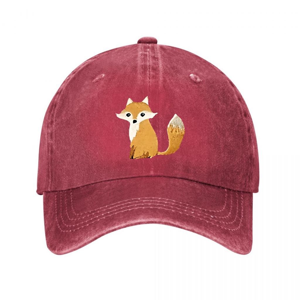 Berretto da Baseball Nero con Volpe Nuovo Berretto da Baseball in Cotone Lavato Vintage Cappelli da Sole per Genitori e Bambini