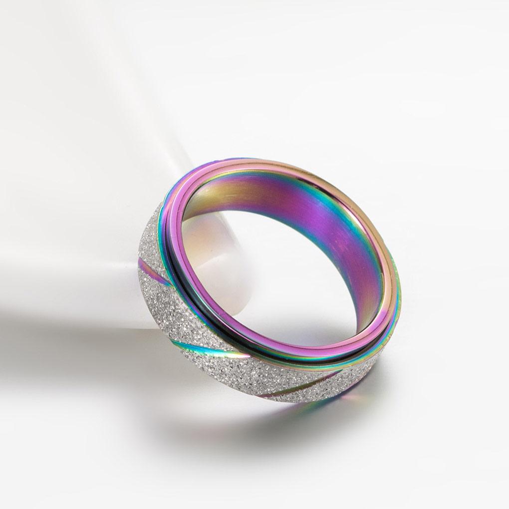 Stainless Steel Rings For Couples Vintage Fashion Jewelry Gift Stainless Steel Irregular Anti Stress