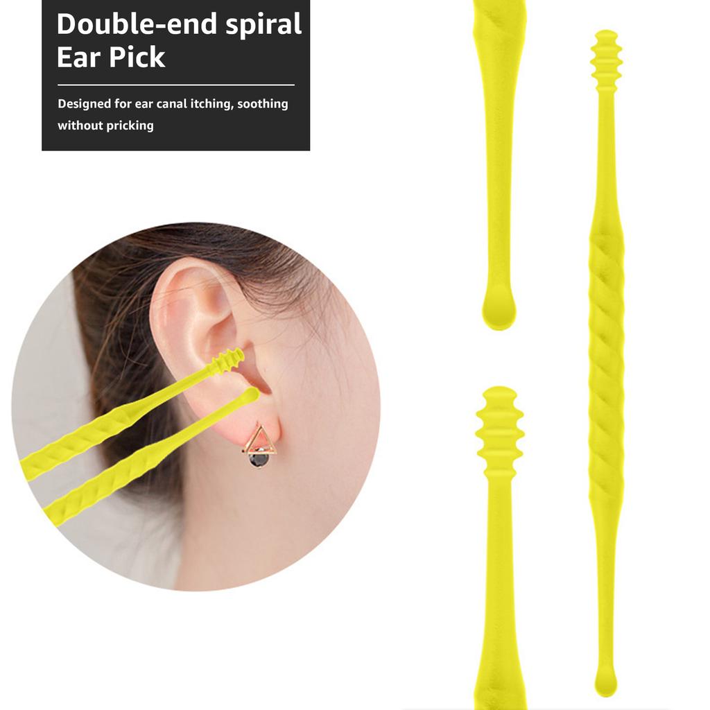 7pcsCelsiusset Ear Wax Removal Tool Stainless Steel Earpick Dual-end Wax Remover Curette Ear Pick Cleaner Spoon with Storage Case