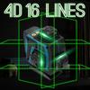 Multifunctional 4D 16 Lines Laser Level 3 Degrees  Selfleveling Machine USB Rechargeable Lithium Battery
