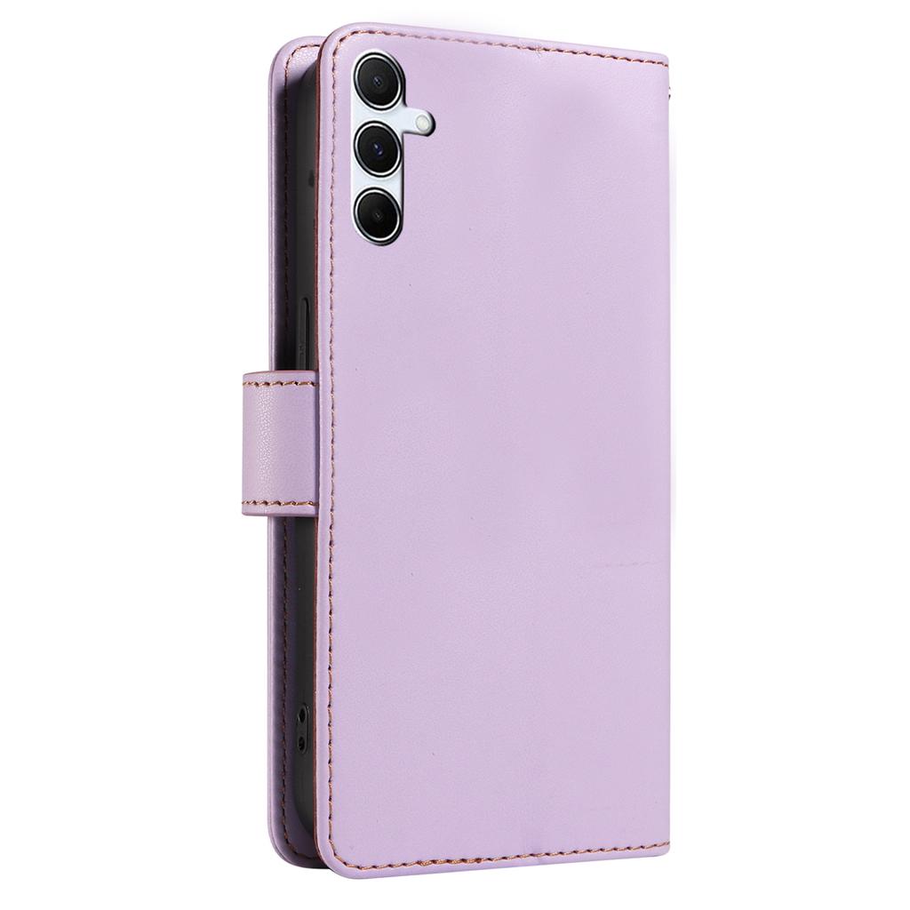 For Samsung Galaxy A16 4G/5G Case RFID Blocking PU Leather Wallet Flip Phone Cover with Wrist Strap