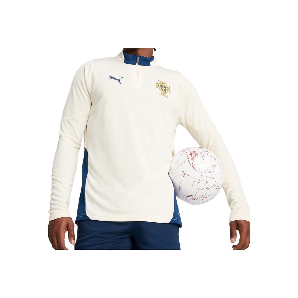 Puma Logo Minimalist Fashion Comfortable Football Casual Training Long Sleeve T-Shirt Men Tops Sugar-Almond 779519-12