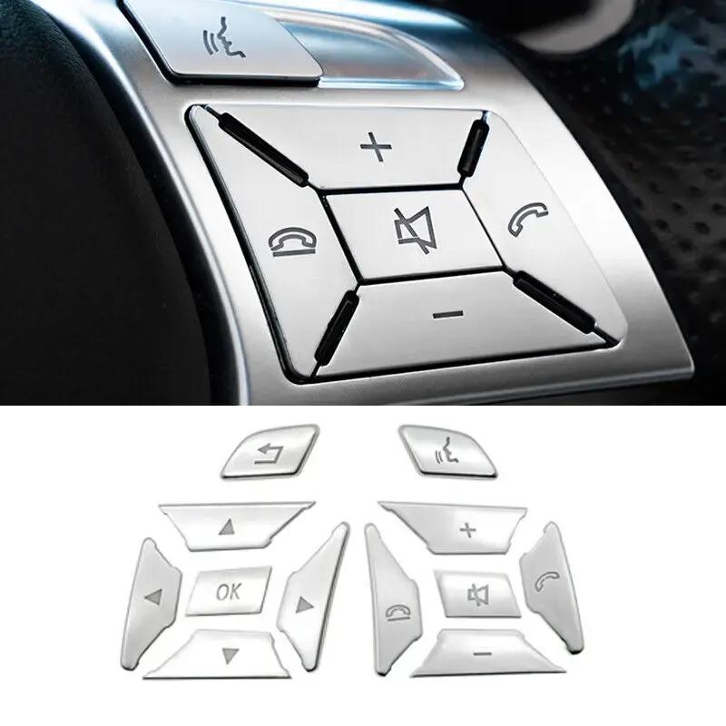 Steering Wheel Button Switch Trim Cover Sticker Decals For Mercedes Benz A B C E Ml Gl Cla Gla Glk Class W176 W246 W212 W204