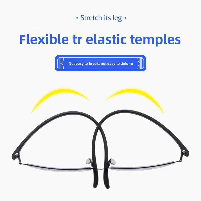 Progressive Multifocal Reading Glasses High-End Anti Blue Light Presbyopia Glasses for Near and Far Vision Business Eyewear