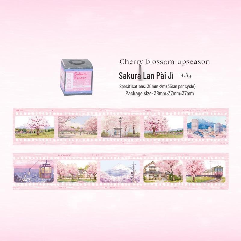 Sugar Poetry Four Seasons PET Tape Stickers - 80 Sheet Decorative Collage, 4 Style Options