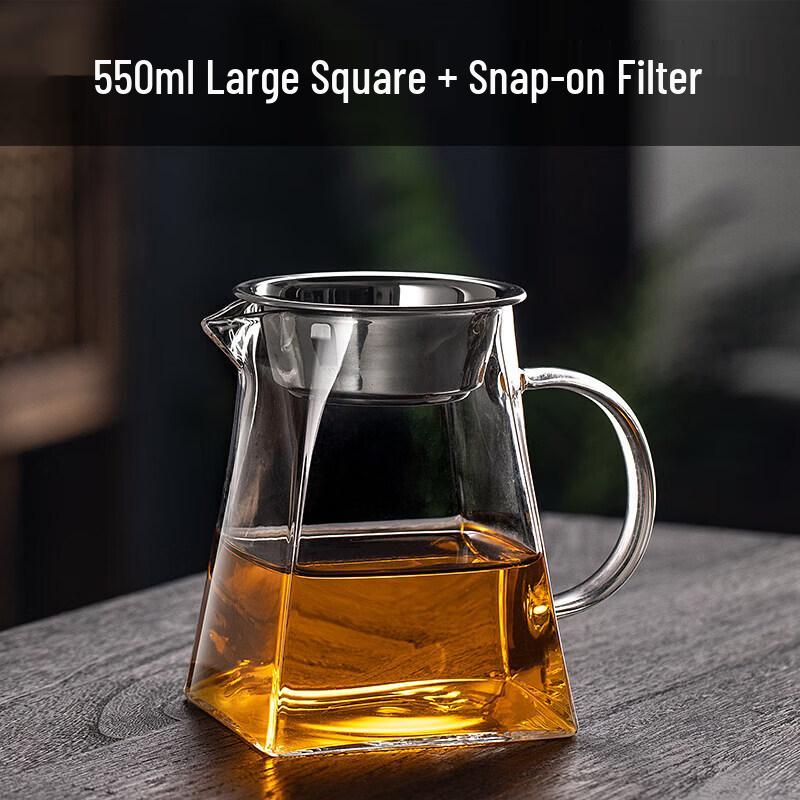 Heat-Resistant Borosilicate Glass Fairness Cup with Infuser