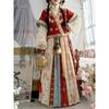 Hanfu in stile dinastia Tang cinese Fornisce alle donne Completi Invernali Spessi per l'Uso Quotidiano