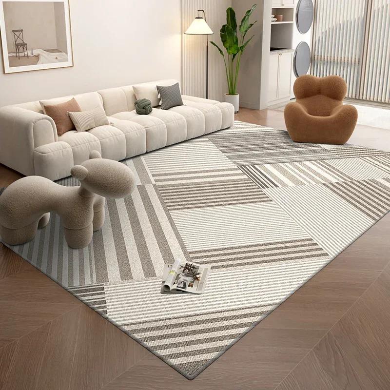 Nordic Style Textured Area Rug for Living Room Bedroom Oversized Machine Washable Non-Slip Soft Floor Mat
