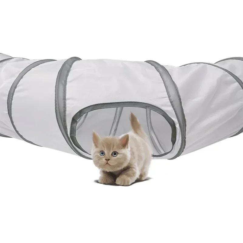 Cats Tunnel Foldable Pet Cat Toys Kitten Pet Training Interactive Fun Toy Tunnel Bored For Puppy Kitten Rabbit Play Tunnel Tube
