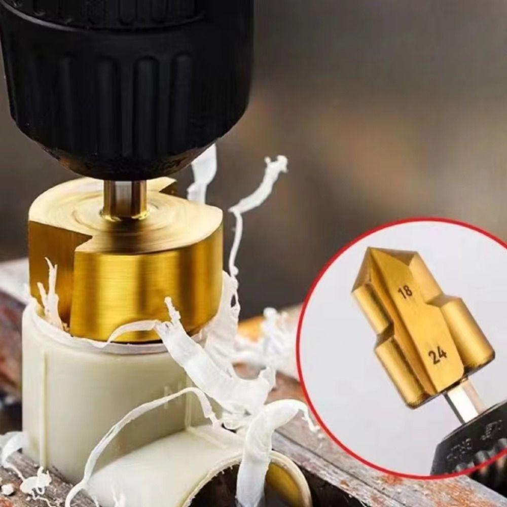 Hexagon Shank PPR Lifting Drill Bit Upgraded Three Blade Hole Opener Stepped Drill Bit