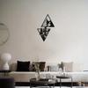 Modern Geometric Black Landscape Metal Wall Art Waterfall Decor for Living Room Office