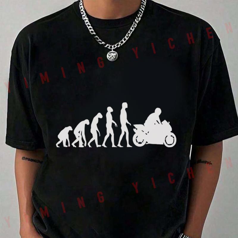 Motorbike Evolution Biker Gift Superbike Motorbike T-shirt Casual Mens Summer Sportswear Tee