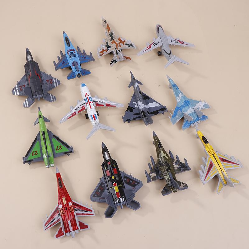 Fighter Model 6Pcs Aircrafts Set Mini Alloy Military Airplane Toys Collection Warplane Decorations For Kids Boys Gift