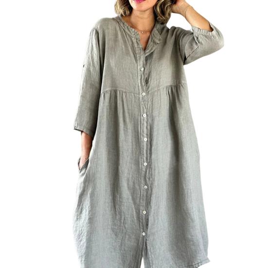 Women Down Dress Tunic Dress Casual Button Summer Beach Vacation T-shirt