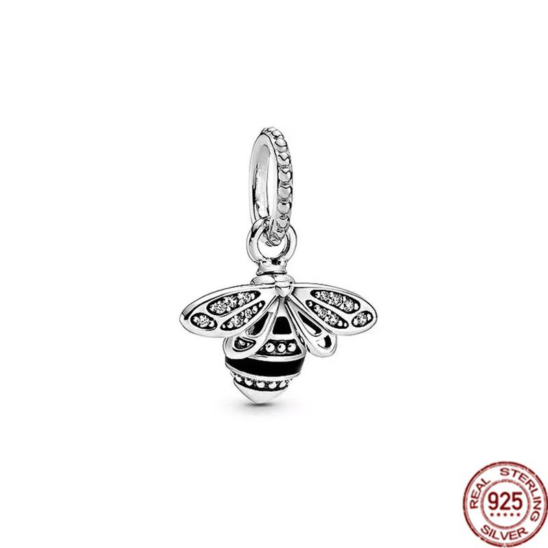 

Ювелирные изделия своими руками из стерлингового серебра S925 пробы, шарик из розового золота и золота, светящийся в темноте светлячок, подвеска в виде бусины, подходит для оригинального браслета