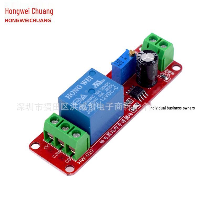 NE555 Monostable Delay Module Switch, 12V/5V, Adjustable 0-10 Sec Delay for Automotive Electrical Appliances